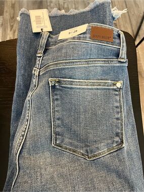Judy Blue Medium Wash High Rise Patched Bootcut Jeans